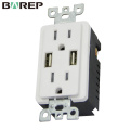 CUL GFCI (Ground fault circuit interrupter )usb charger socket